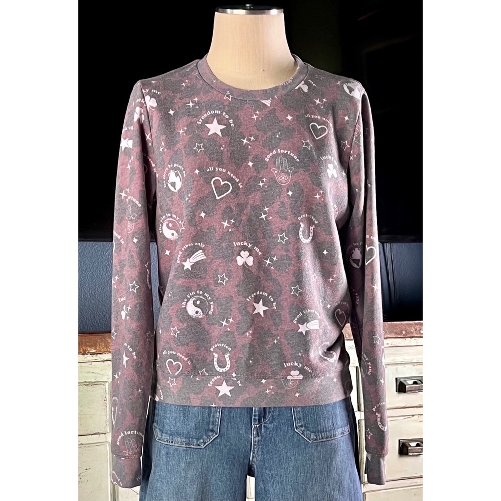 Anthropologie Sol Angeles Good Vibes Pullover NWOT New M